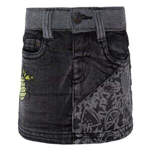 TucTuc - Chic Grey Denim Skirt with Patterns, size 2